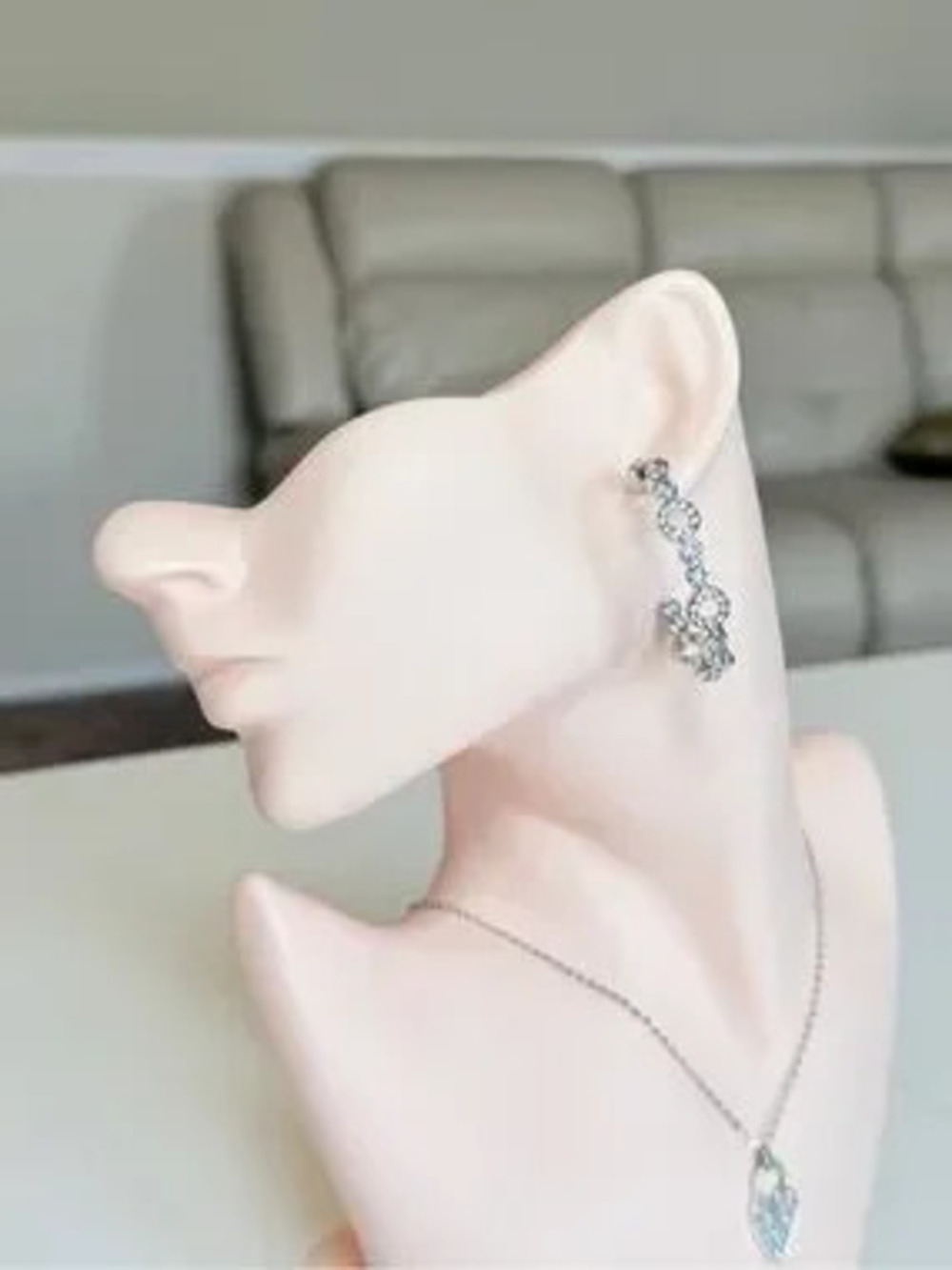 Silver Crystal Hoop Earrings for Women - Elegant Sparkle